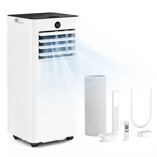 Kinetheme 10000 BTU Portable Air Conditioner New Upgraded, 4-in-1 Cools 450 Sq.Ft, Quiet AC with Fan, Dehumidifier & Sleep, LED Display, Remote, 24H Timer, Window Kit, for Bedroom/Office/Dorms