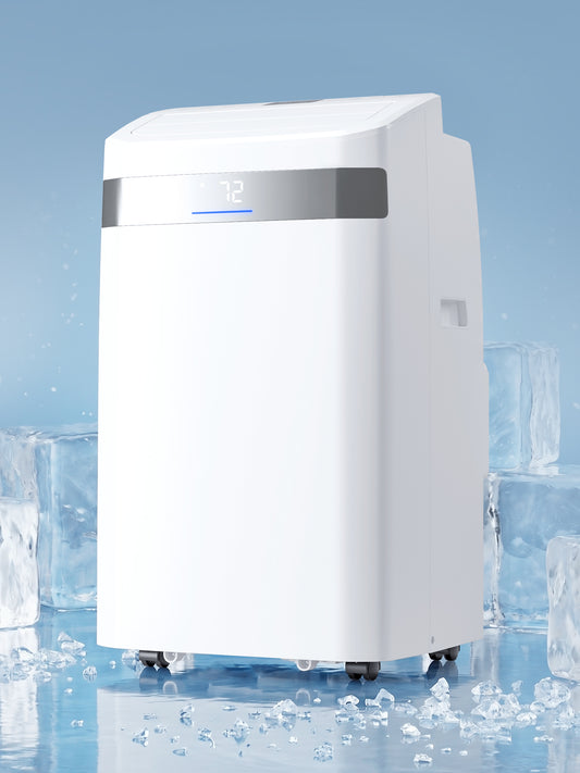 Kinetheme 12000 Portable Air Conditioner, 4-in-1 Cools 550 Sq.Ft, Quiet AC with Fan, Dehumidifier & Sleep, LED Display, Remote, 24H Timer, Window Kit, for Bedroom/Office/Dorms
