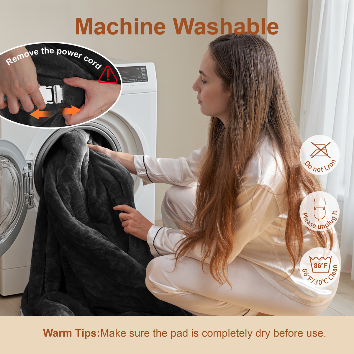 Heated Blanket Electric Throw, GentleSoft Flannel Heating Blanket with 12 Hours Auto-Off and 6 Heating Settings, Machine Washable Sherpa Heated Blanket with Overheating Protection, Dark Grey