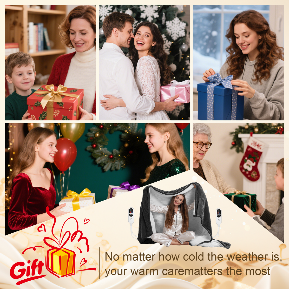 Heated Blanket Electric Throw, GentleSoft Flannel Heating Blanket with 12 Hours Auto-Off and 6 Heating Settings, Machine Washable Sherpa Heated Blanket with Overheating Protection, Dark Grey