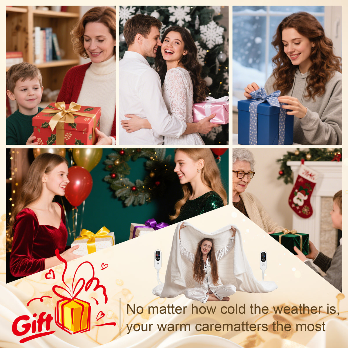 Heated Blanket Electric Full, GentleSoft Flannel Heating Blanket with 12 Hours Auto-Off and 6 Heating Settings, Machine Washable Sherpa Heated Blanket with Overheating Protection, Milky White
