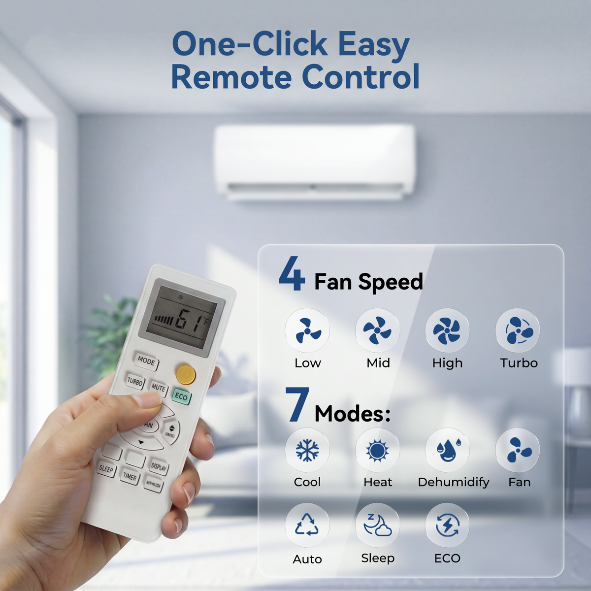 12000 BTU Mini Split AC/Heating System, 19 SEER2 230V Inverter Air Conditioner with 1 Ton Heat pump, Complete Installation Kit Included, Covers Up to 750 Sq.Ft